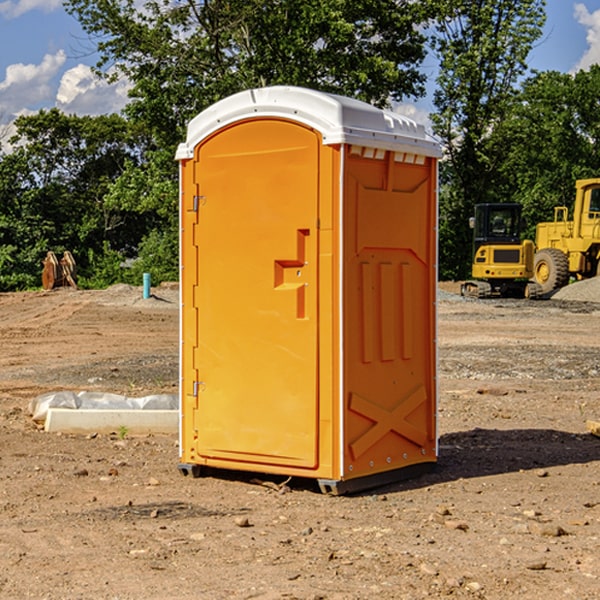 how often are the porta potties cleaned and serviced during a rental period in Bearden